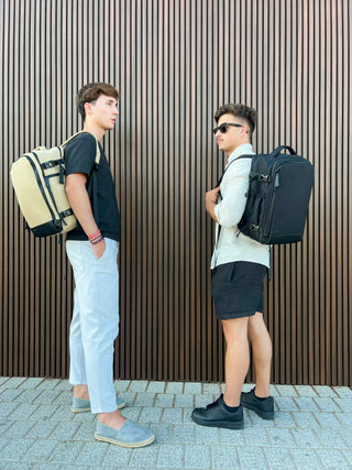 Pack de 2 Mochilas Trotamundos Negro y Beige